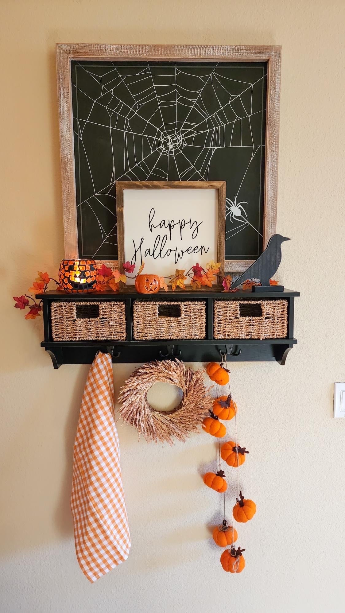 Happy Halloween Script <br>Framed Saying
