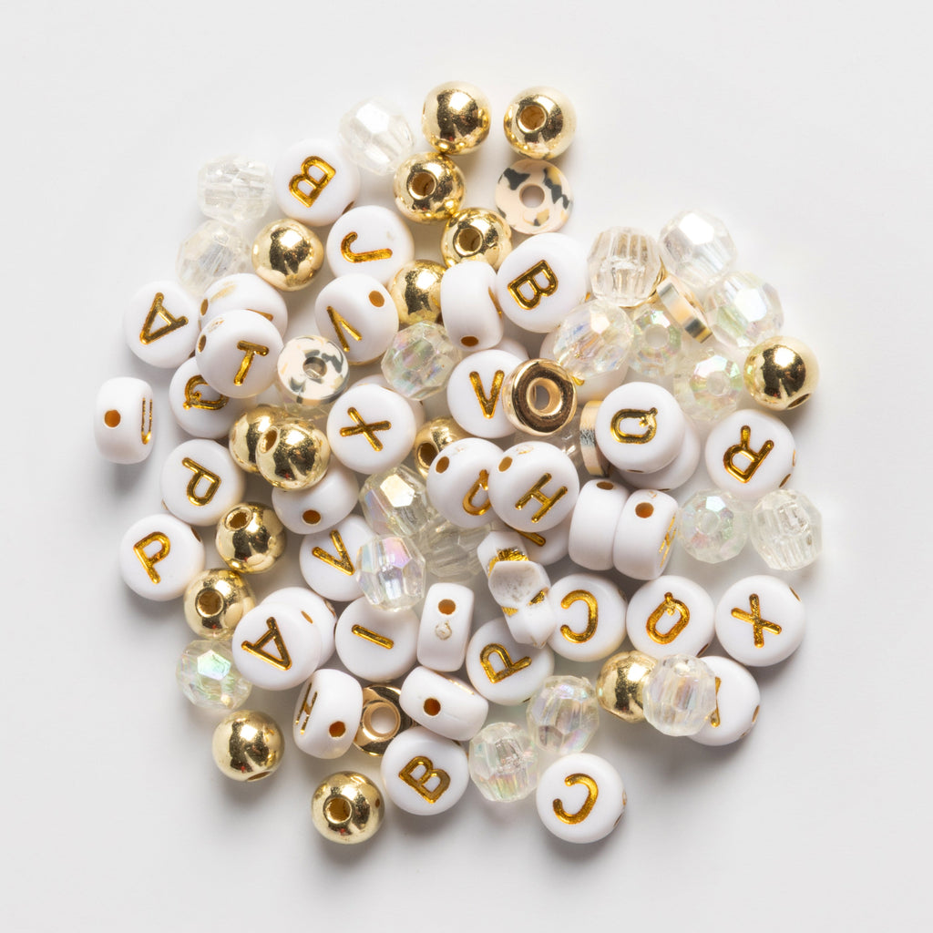 Fierce with Gold Matchstick Charm & Gold and Crystal Beads DIY Jar