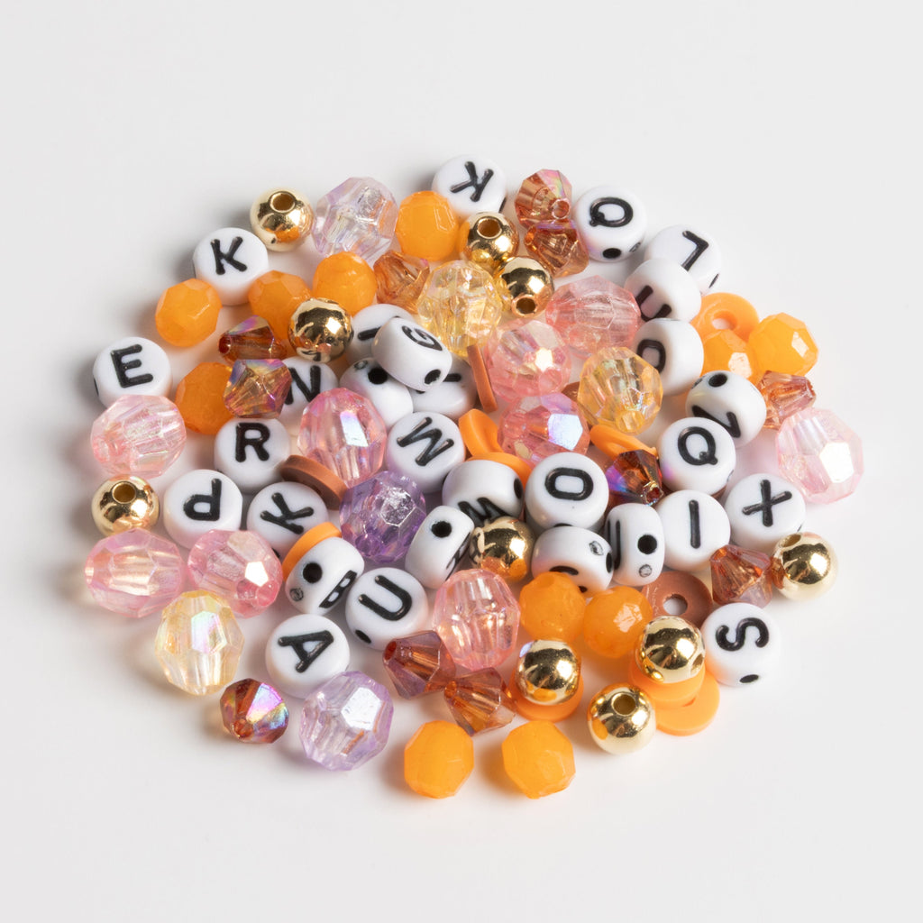 Halloween Pumpkin Charm Fall Colored Beads DIY Jar