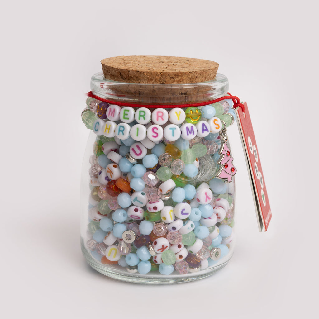 Merry Christmas Pastel Core Pink Mid Century Modern Christmas Tree DIY Jar