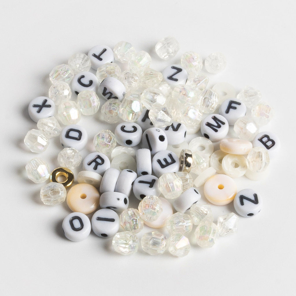 Evil Eye Charm Clear Crystal Beads Polymer Heishi Beads DIY Jar