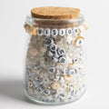 Evil Eye Charm Clear Crystal Beads Polymer Heishi Beads DIY Jar