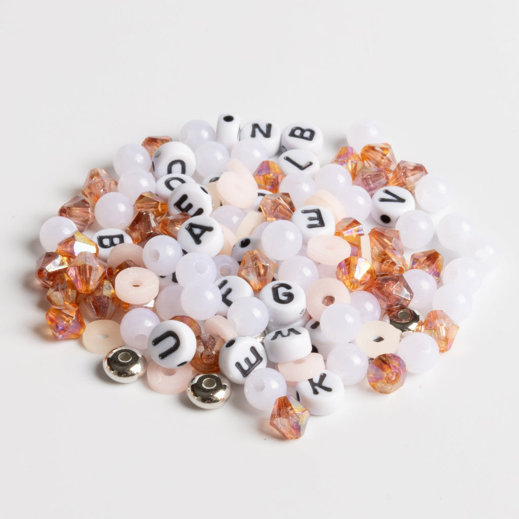 Angel Numbers 222 Charm with Letter Beads DIY Jar