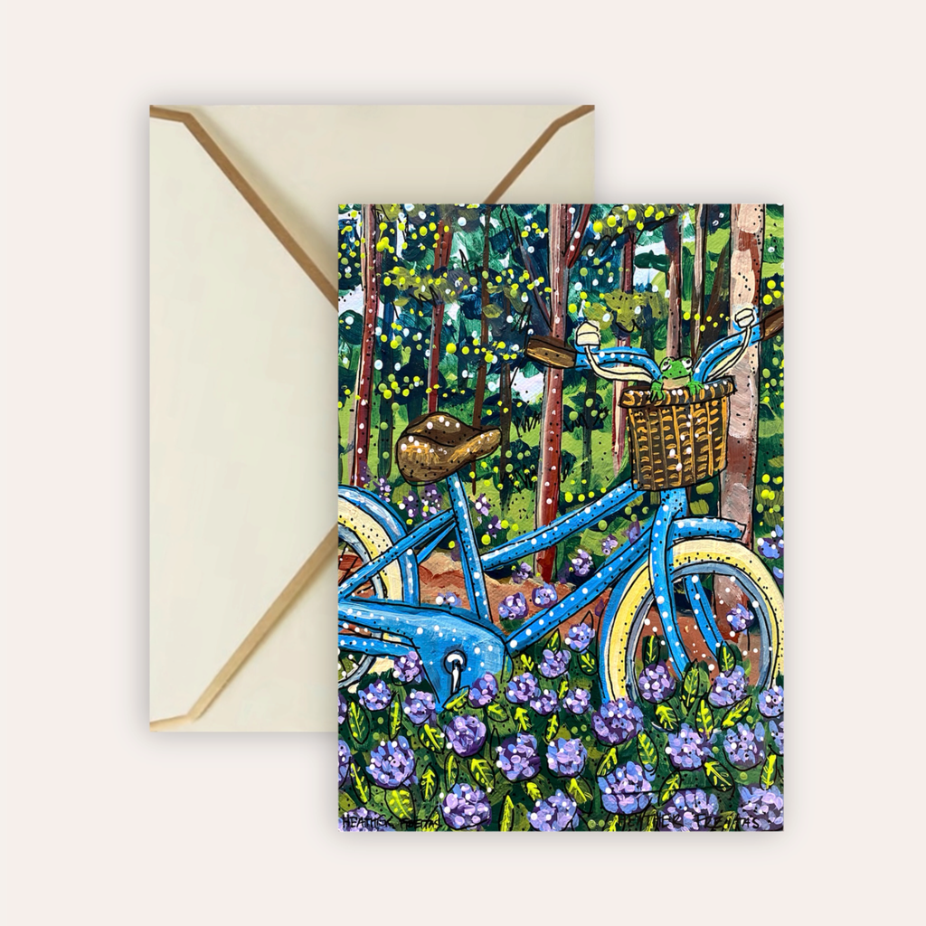 Blue Bike Fine Art Greeting Card