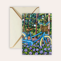 Blue Bike Fine Art Greeting Card