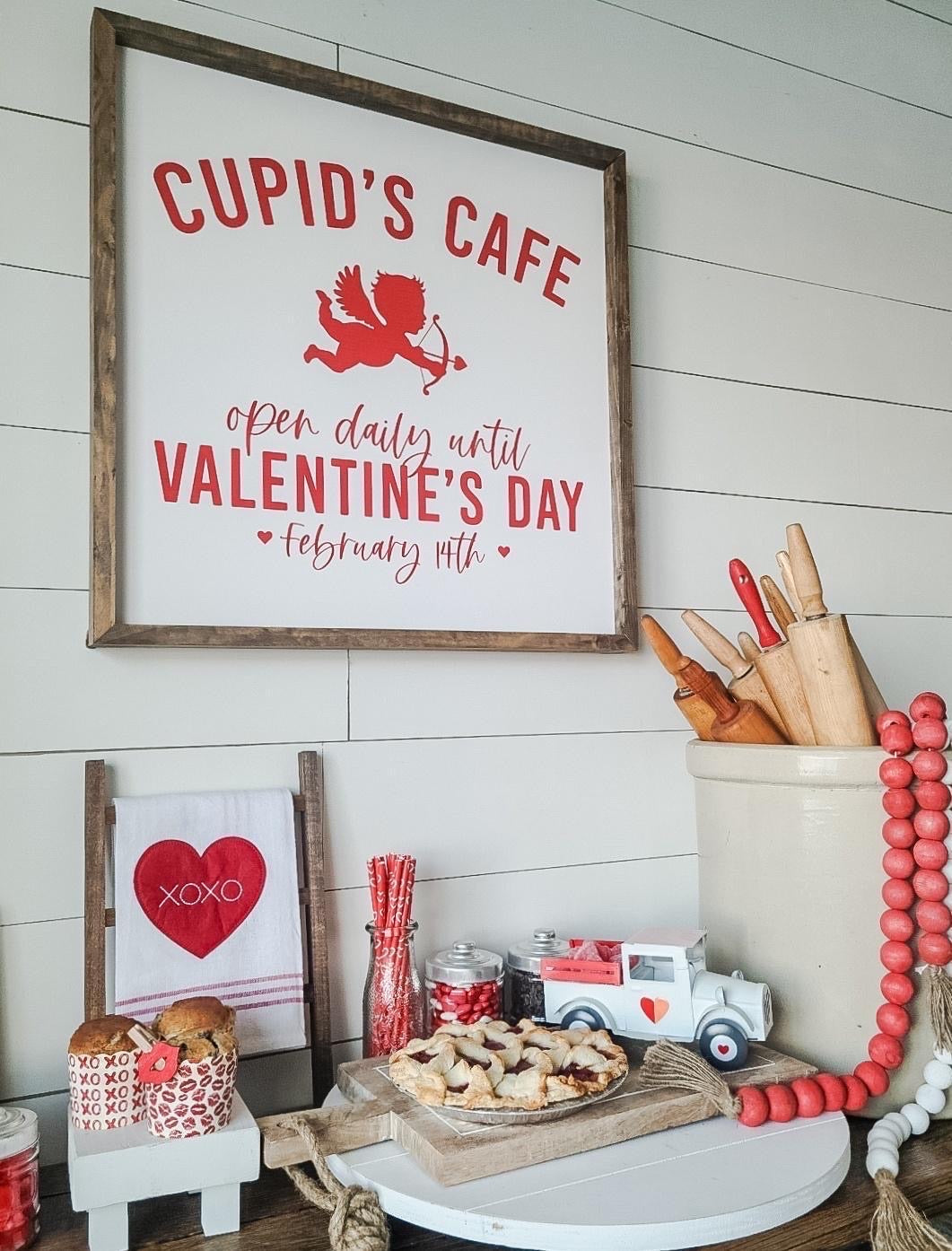 Cupid's Cafe <br>Framed Saying