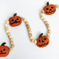 Jack-O-Lantern Felt and Wood Garland