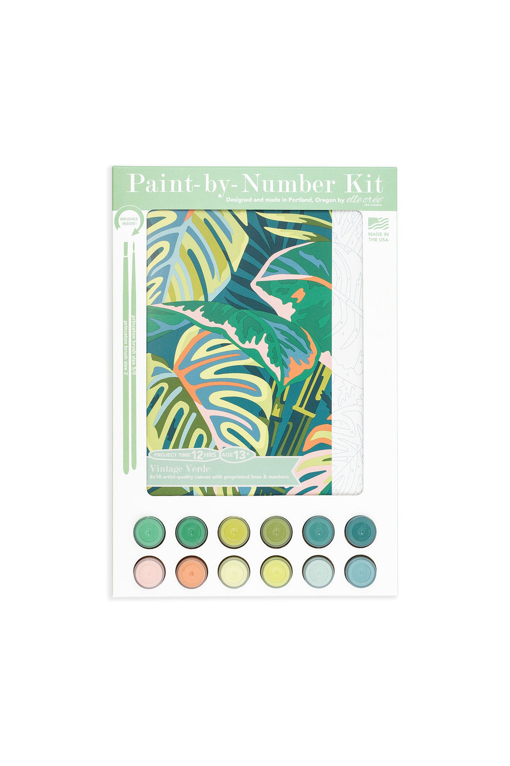 Vintage Verde | 8x10 paint-by-number kit