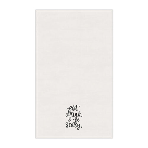 "Eat Drink and be Scary" Halloween-Themed Cotton Kitchen Tea Towels, Fun & Functional Decor for Spooky Celebrations, Gifts for Home Cooks & Party Hosts