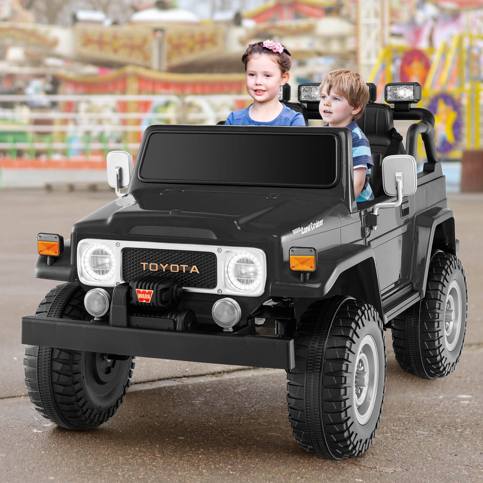 12V 2-Seat Licensed Kids Ride On Toyota FJ40 Car with 2.4G Remote Control