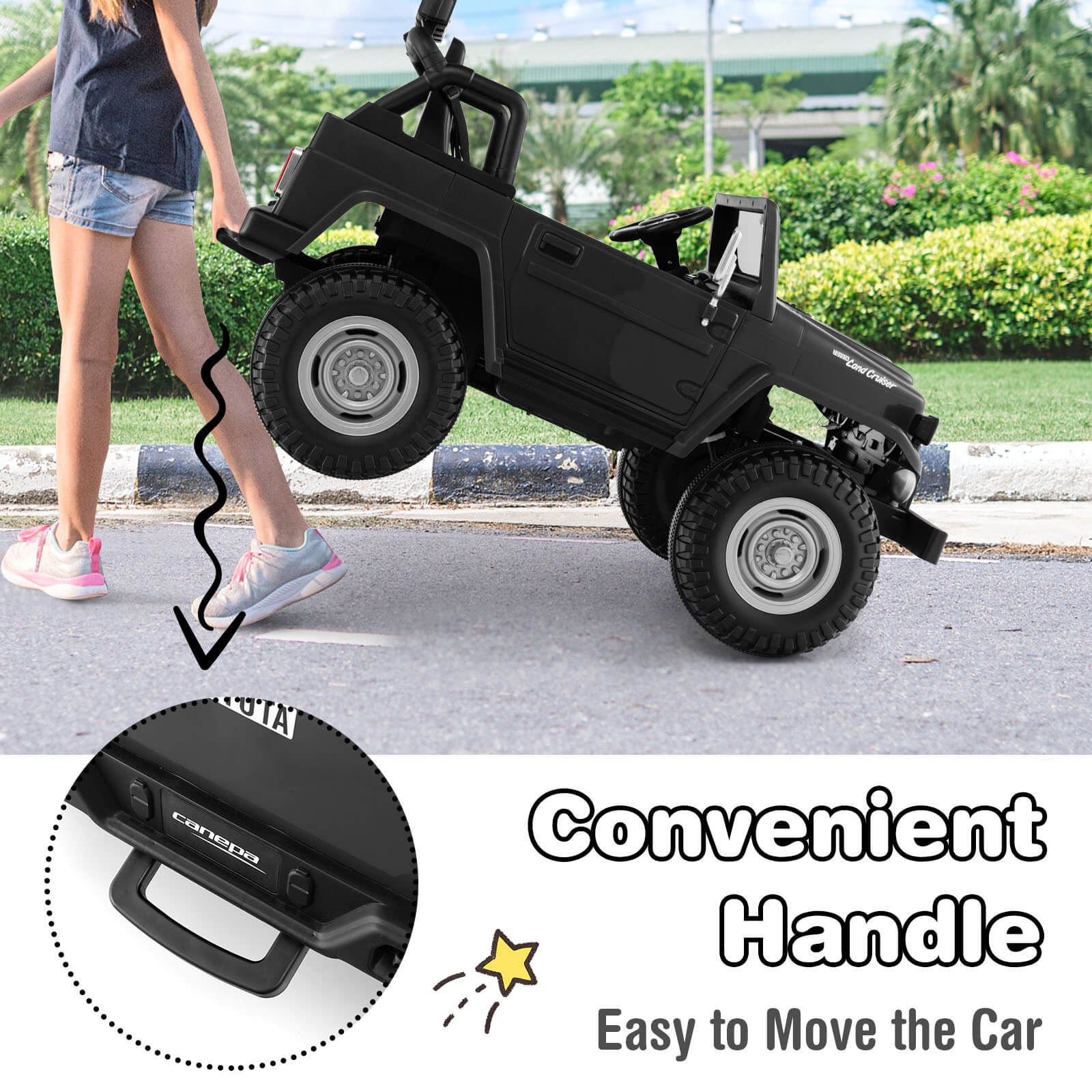 12V 2-Seat Licensed Kids Ride On Toyota FJ40 Car with 2.4G Remote Control
