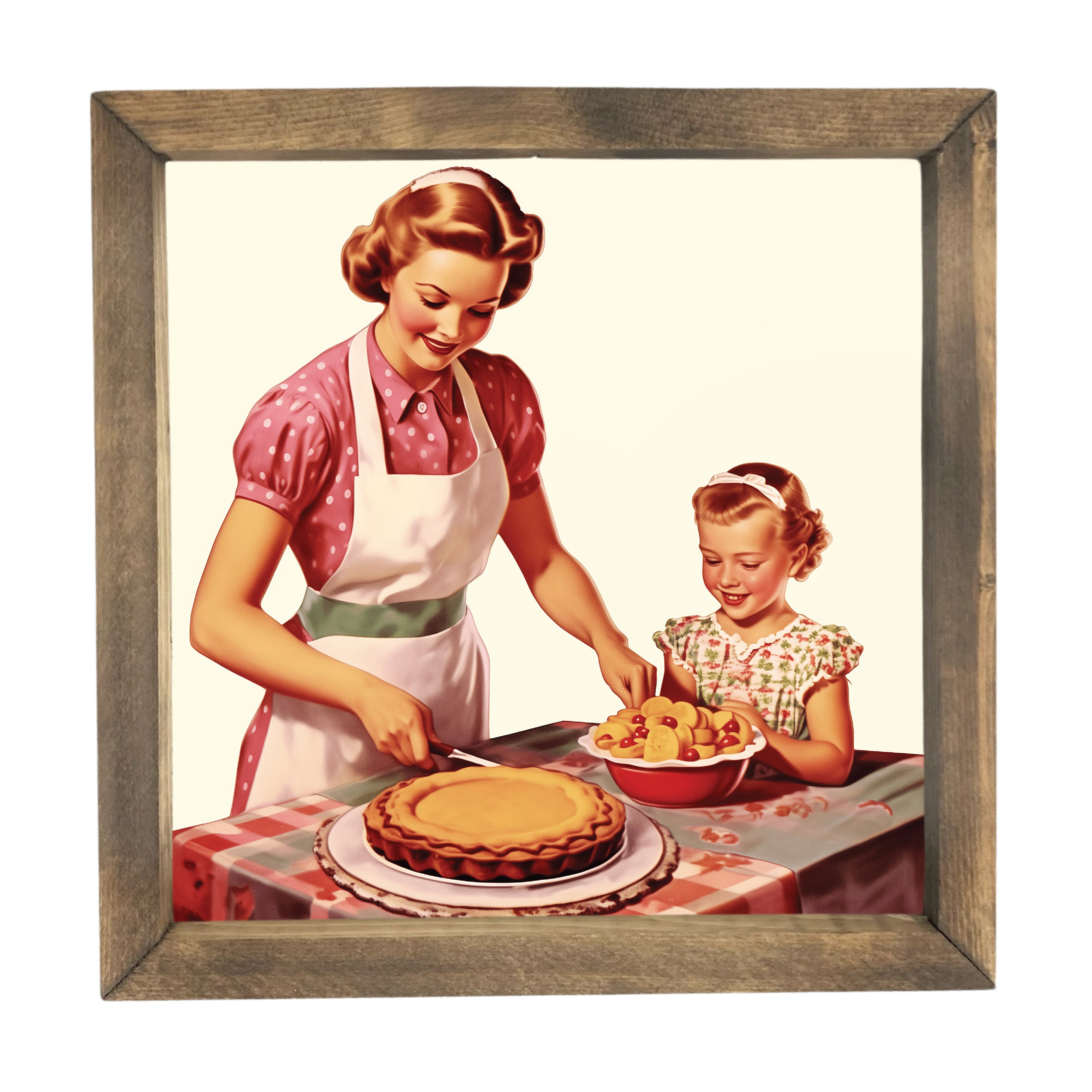 Helping in the Kitchen Framed Art