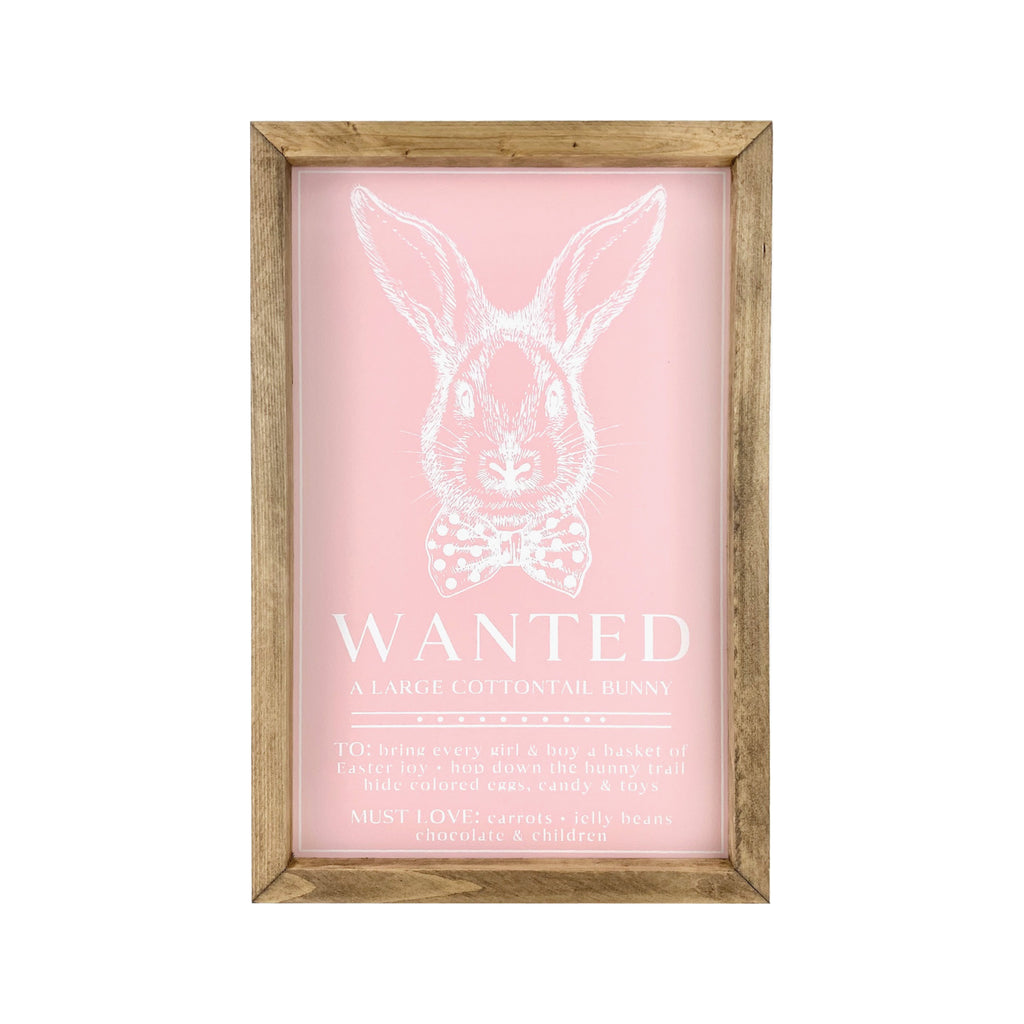 Wanted Bunny Framed Saying