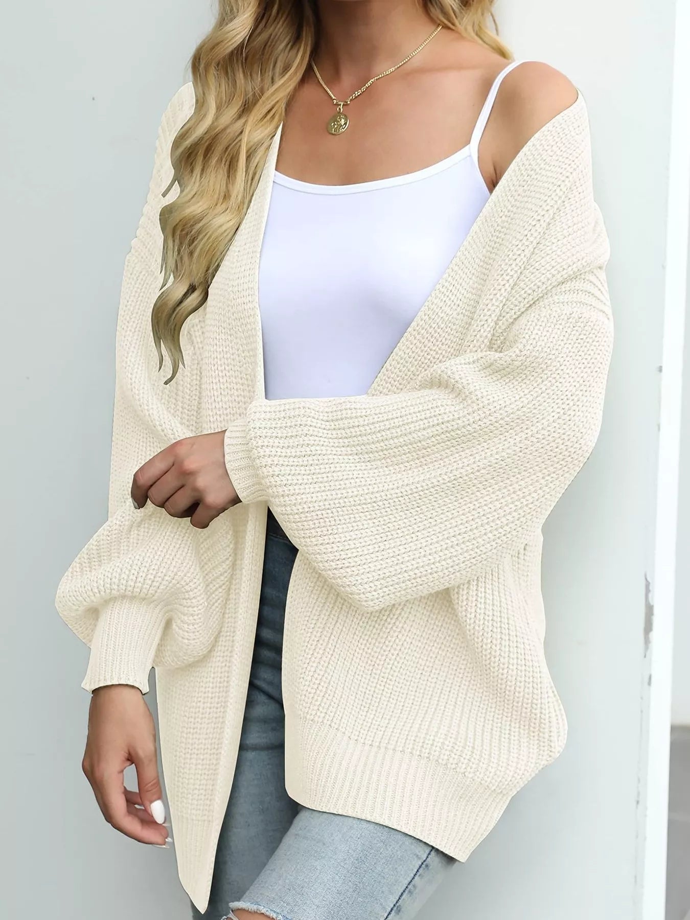 Chunky Knit Open Front Cardigan