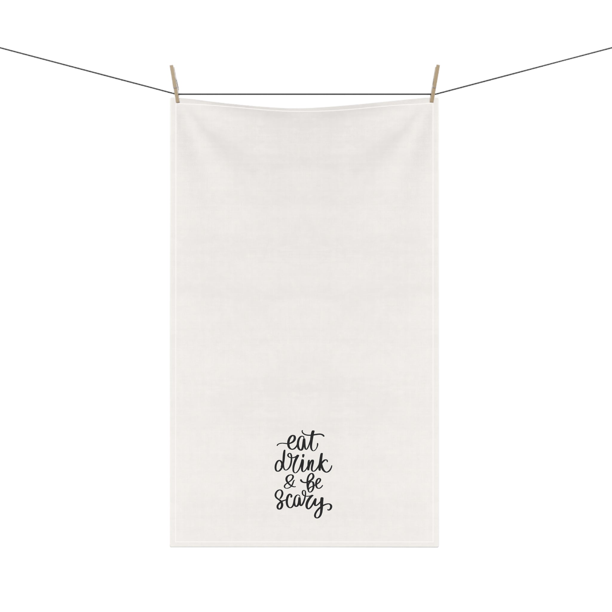 "Eat Drink and be Scary" Halloween-Themed Cotton Kitchen Tea Towels, Fun & Functional Decor for Spooky Celebrations, Gifts for Home Cooks & Party Hosts