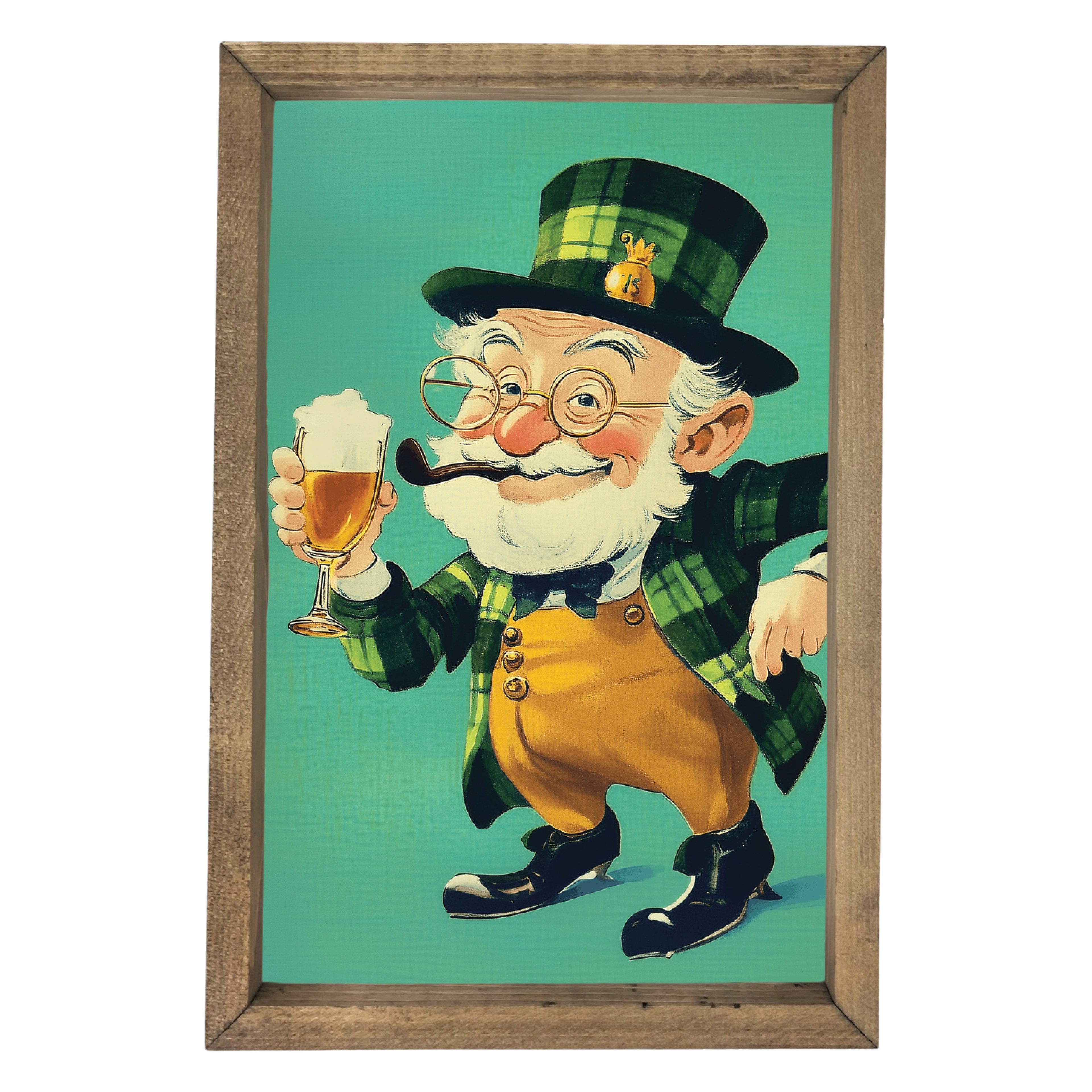 Leprechaun Cheers Framed Art