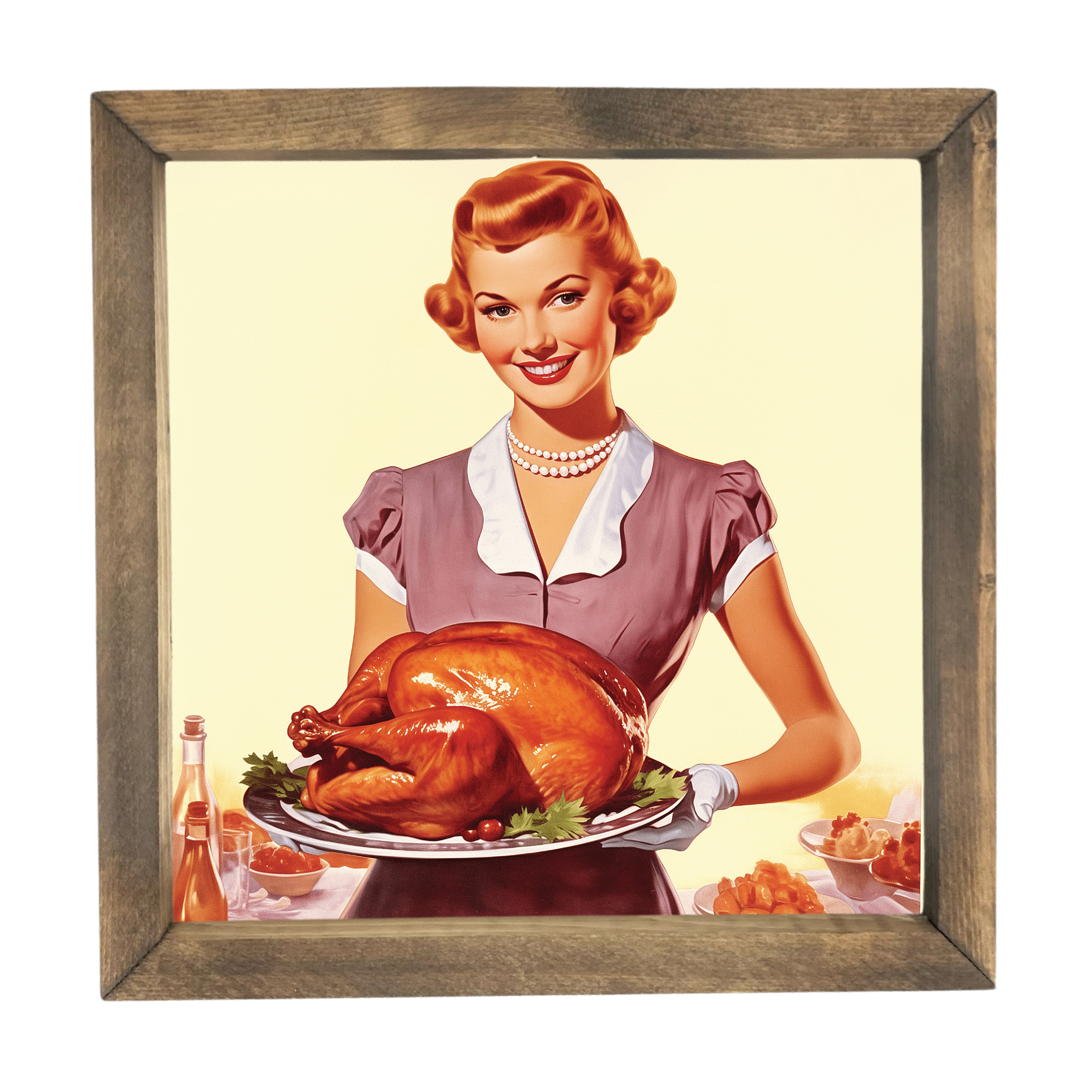 Vintage Thanksgiving Framed Art