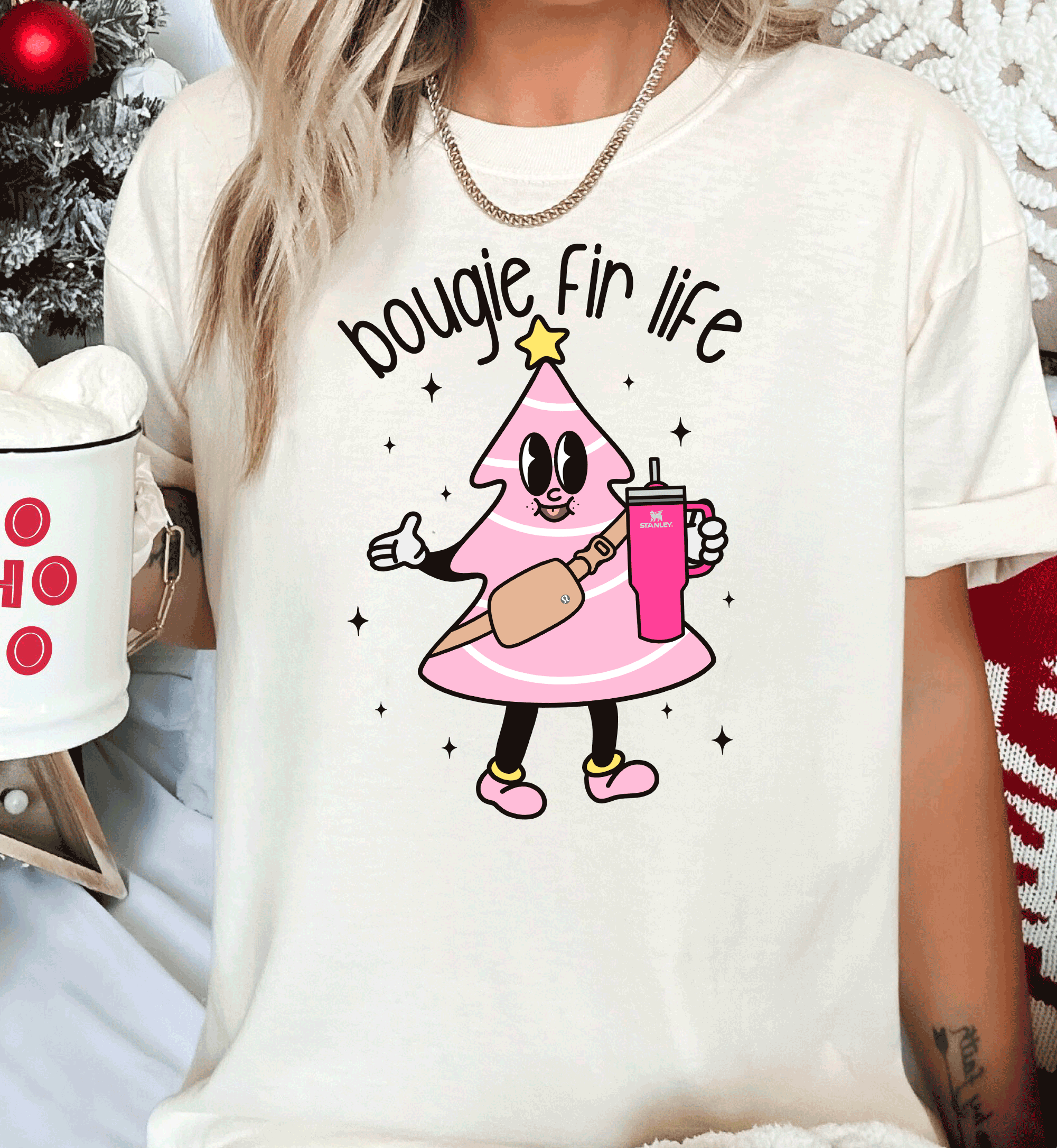 Boujie Fir Life Pink Christmas Little Debbies Christmas Shirts Sweatshirts hoodie comfort colors