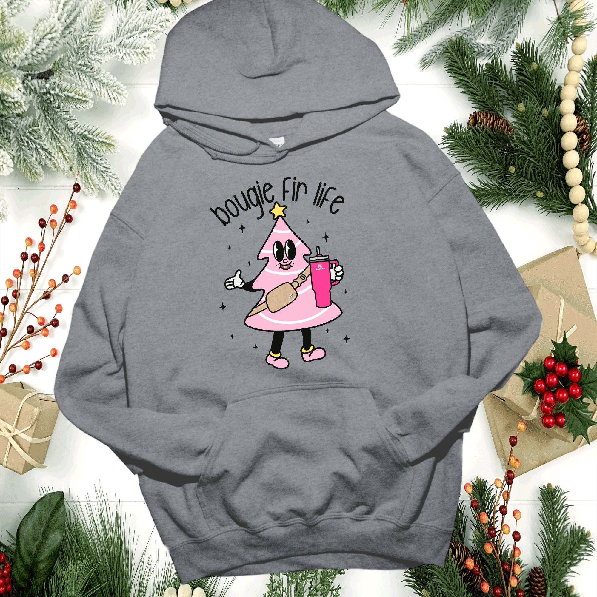 Boujie Fir Life Pink Christmas Little Debbies Christmas Shirts Sweatshirts hoodie comfort colors