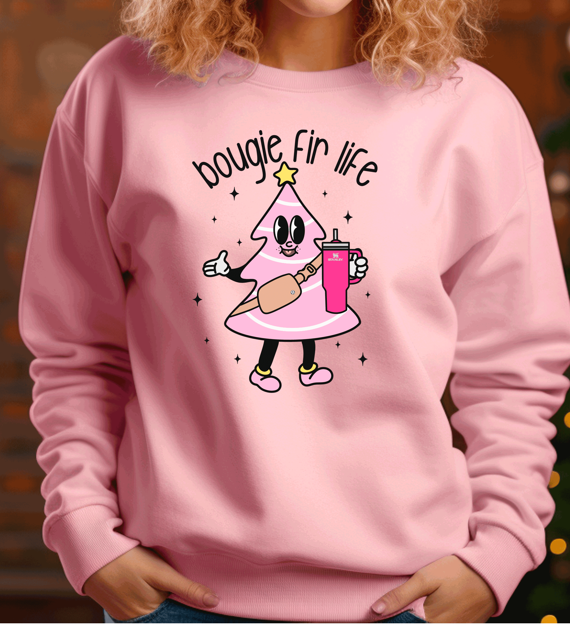 Boujie Fir Life Pink Christmas Little Debbies Christmas Shirts Sweatshirts hoodie comfort colors