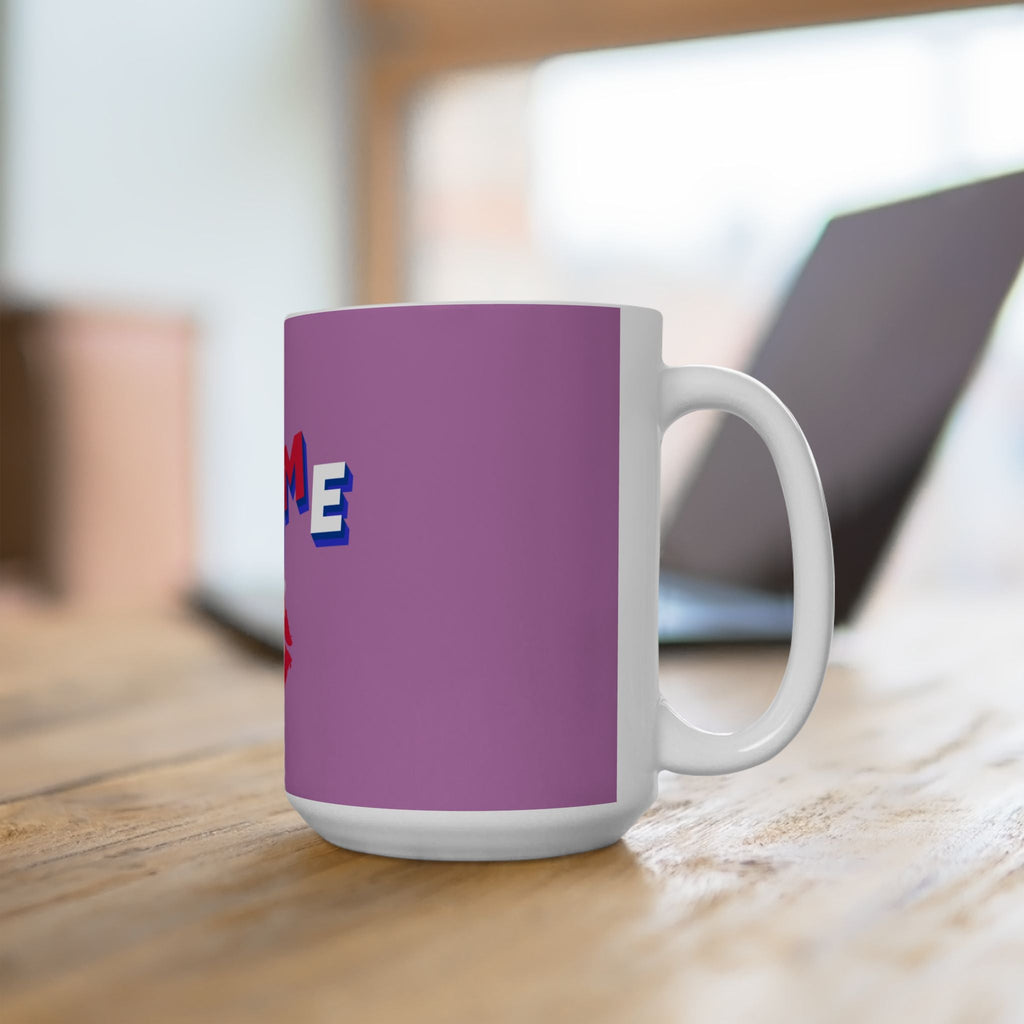 Femme Kiss Ceramic Mug, VIOLET —WIFE  Coffee Cup