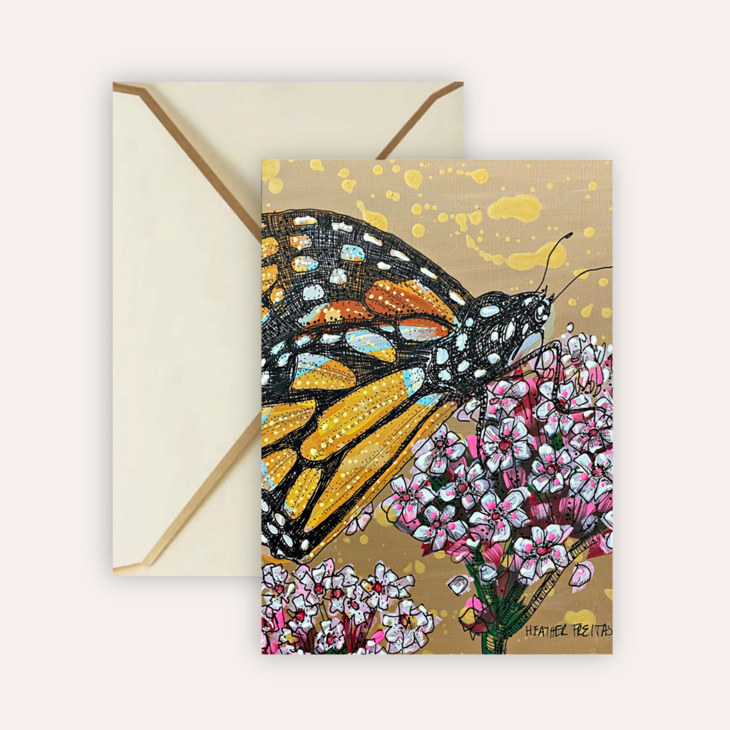 Citrine Monarch Fine Art Greeting Card