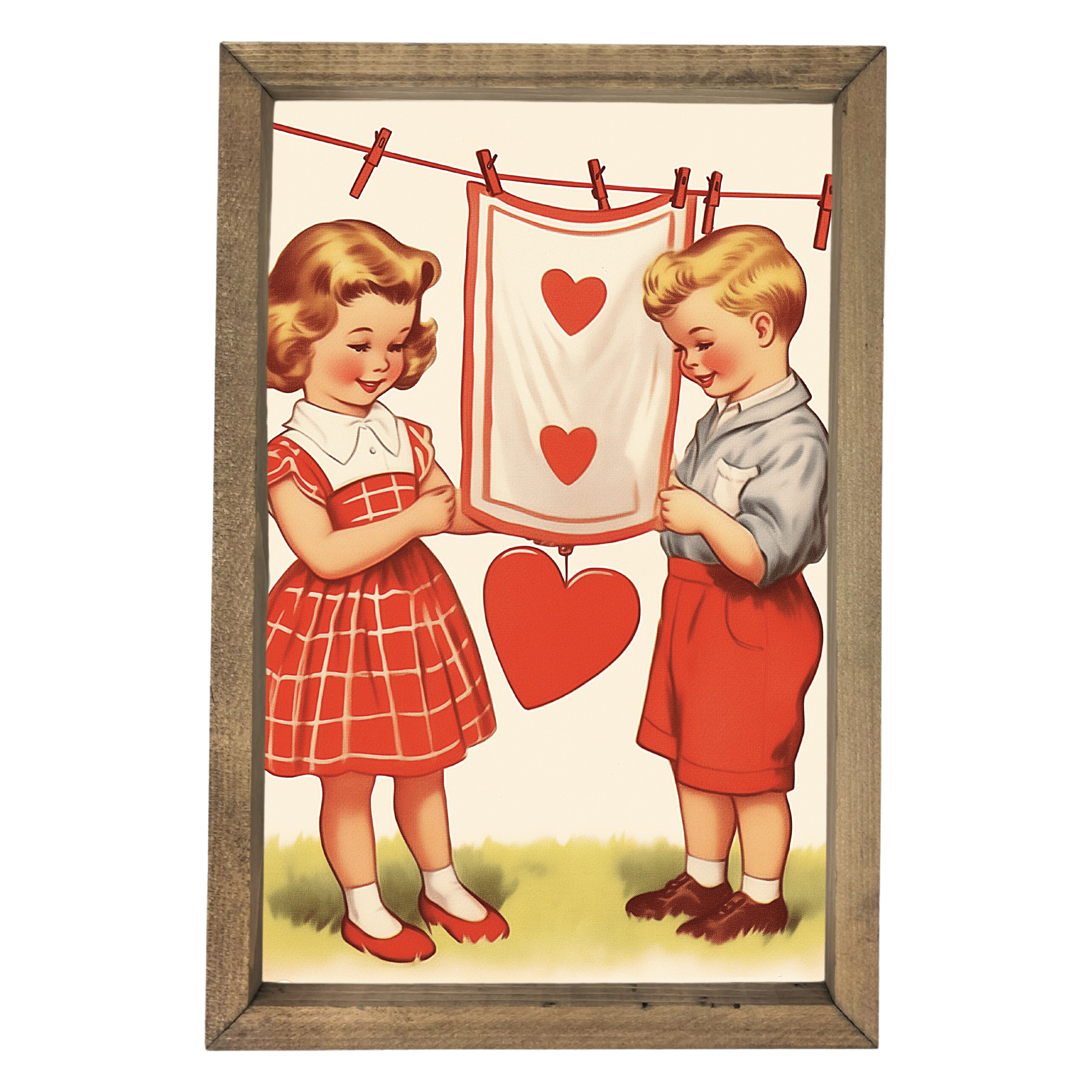 Clothesline of Love Framed Art