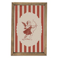 Striped Cupid Framed Art