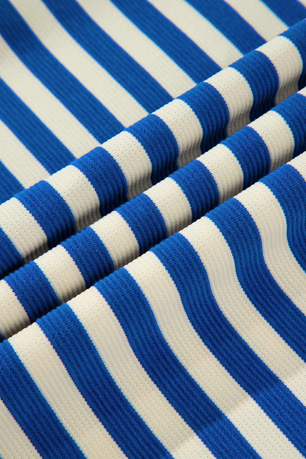Stripe Flutter Sleeve Contrast Collar Mini Dress