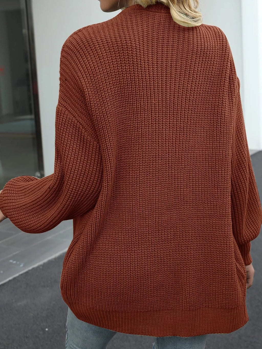 Chunky Knit Open Front Cardigan
