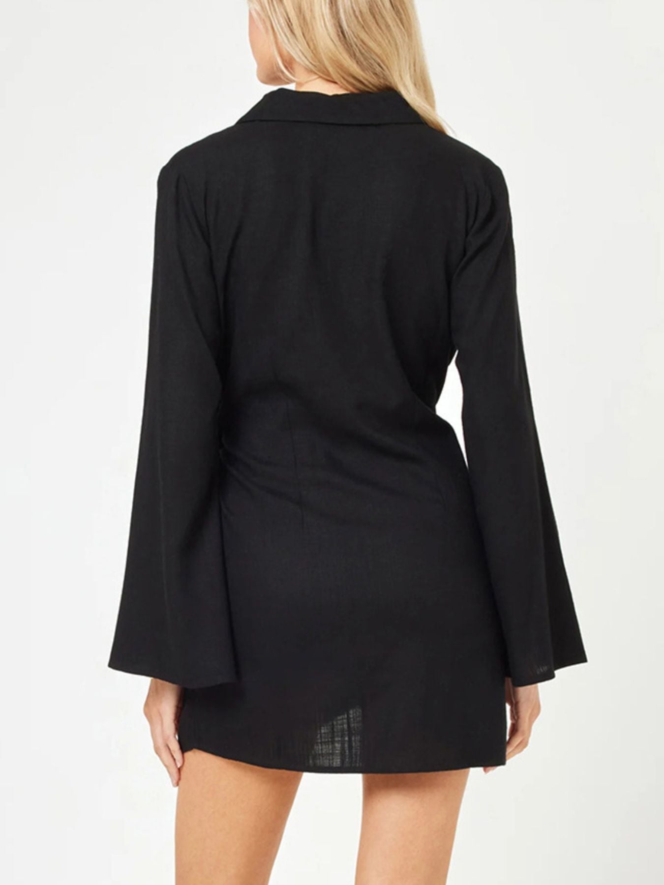 Tied Long Sleeve Cover Up Dress