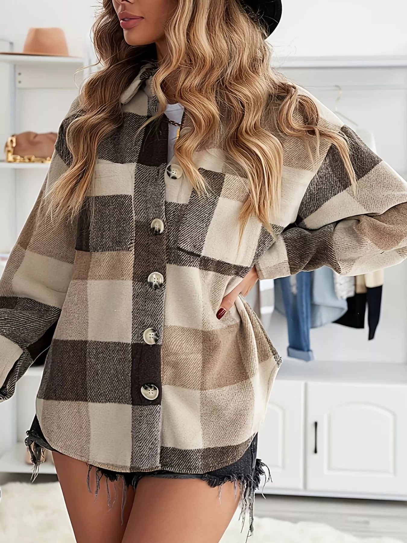 Plaid Button-Down Shirt