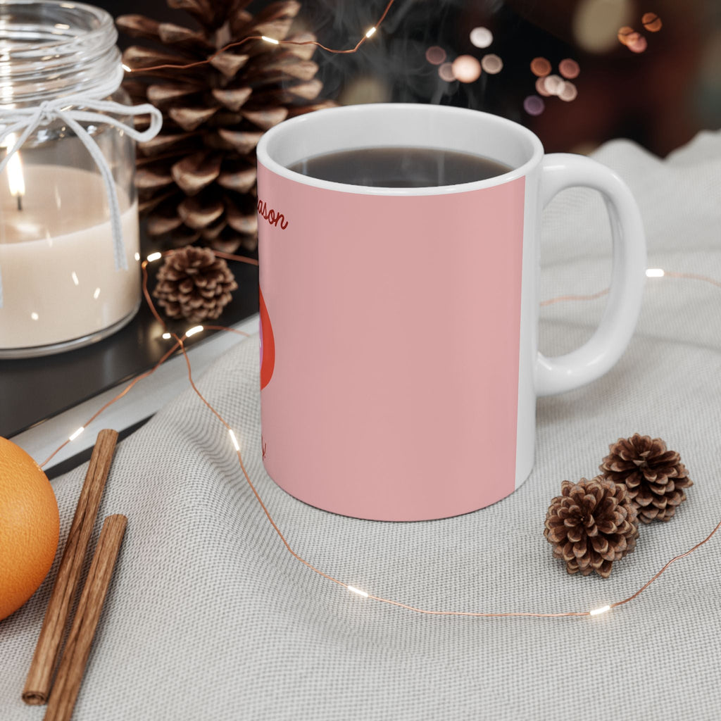 Holiday Mug — "Tis the Season" Retro Ornament Ceramic Coffee Cup (11oz, 15oz)