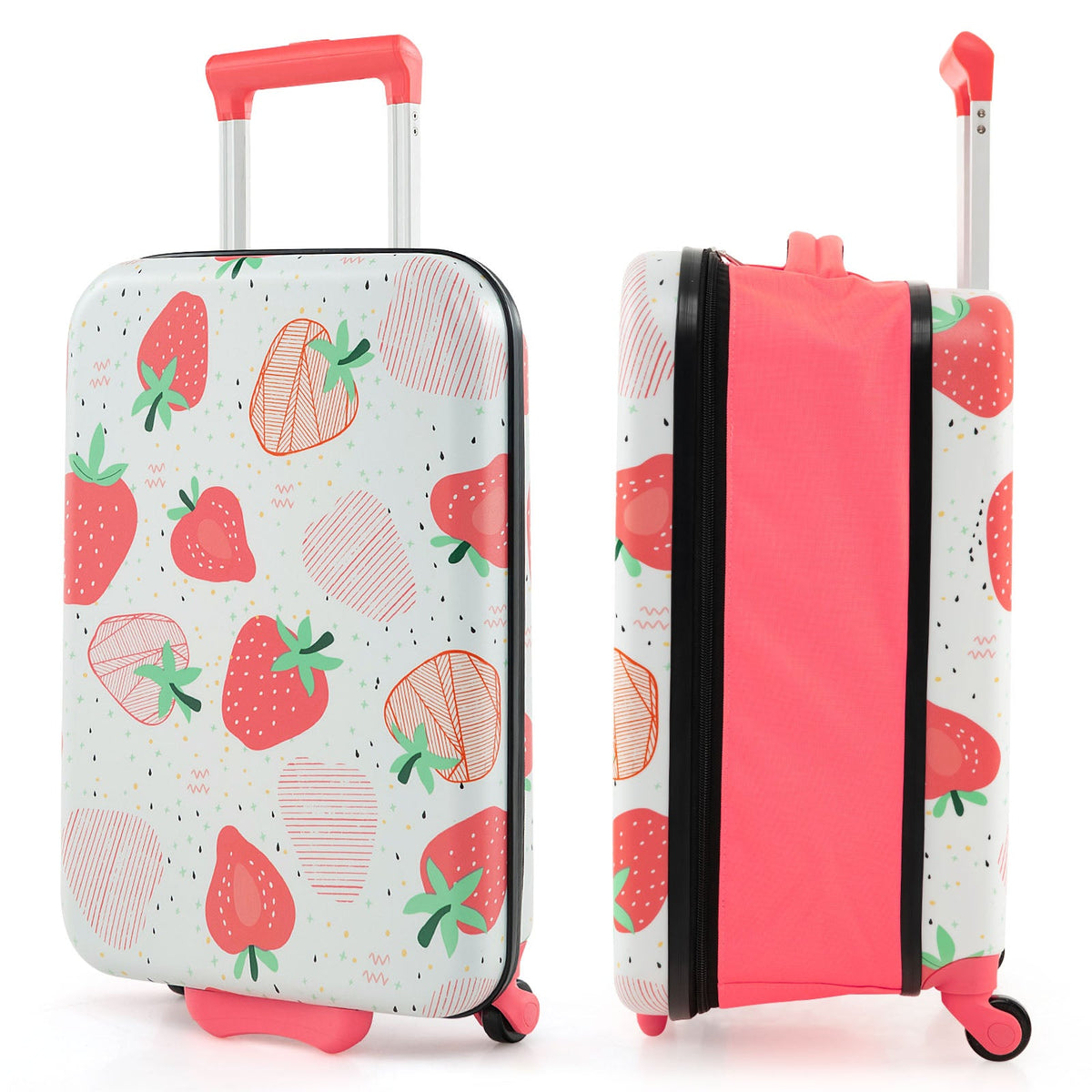 20 Inch Kids Rolling Luggage Foldable Hardshell Carry-on Suitcase on Wheels