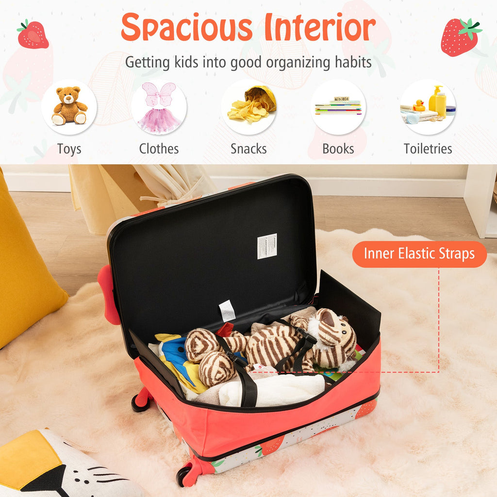 20 Inch Kids Rolling Luggage Foldable Hardshell Carry-on Suitcase on Wheels