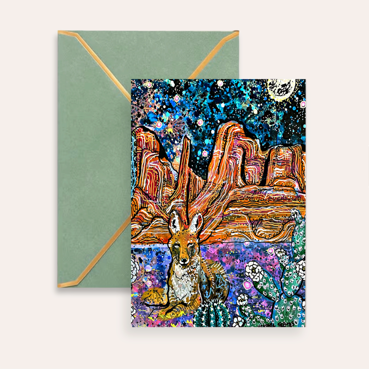 Coyote Song Fine Art Greeting Card