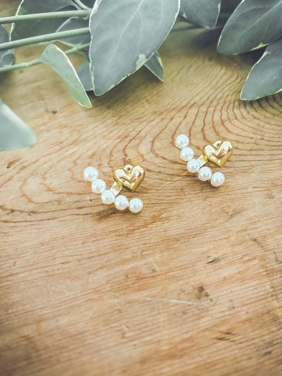 Sweetheart Pearl Jacket Earrings