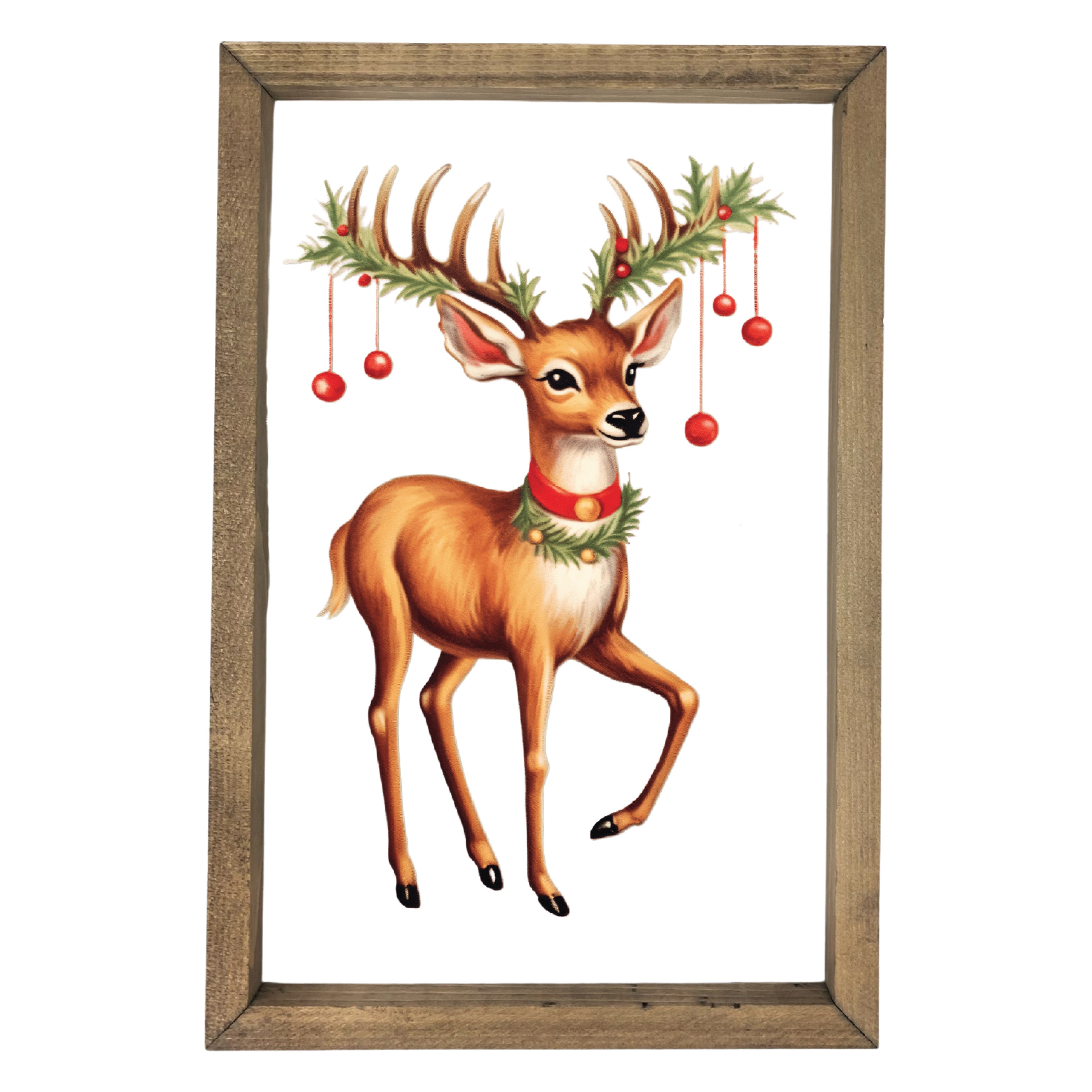 Ornaments on Antlers Framed Art