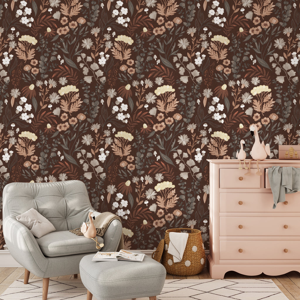 Mushy (Maroon) Wallpaper
