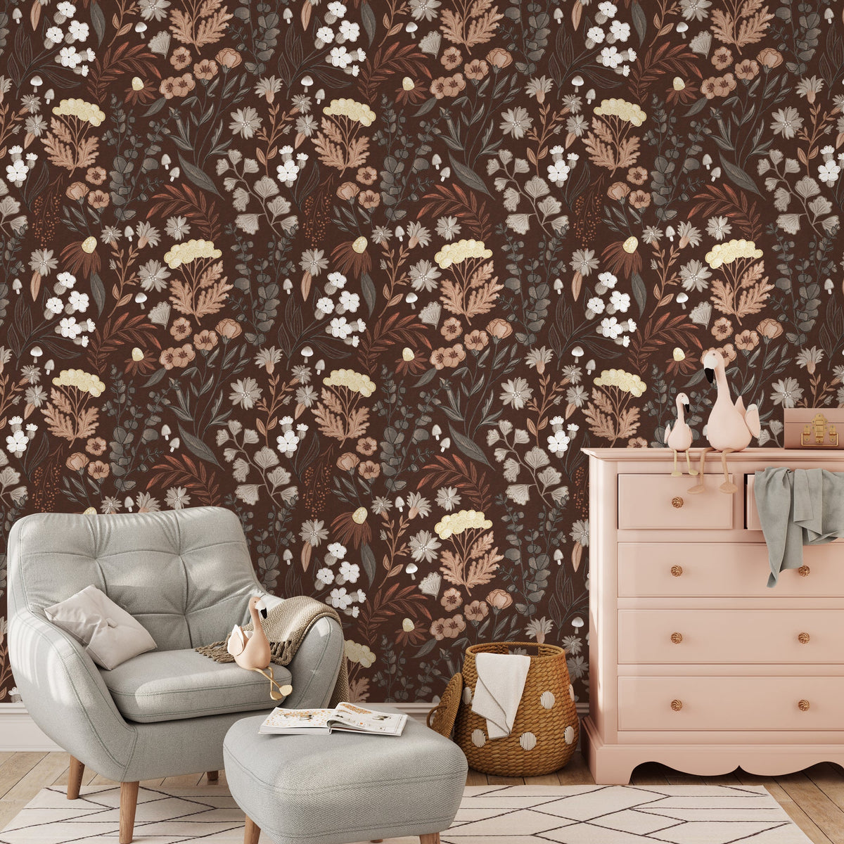 Mushy (Maroon) Wallpaper