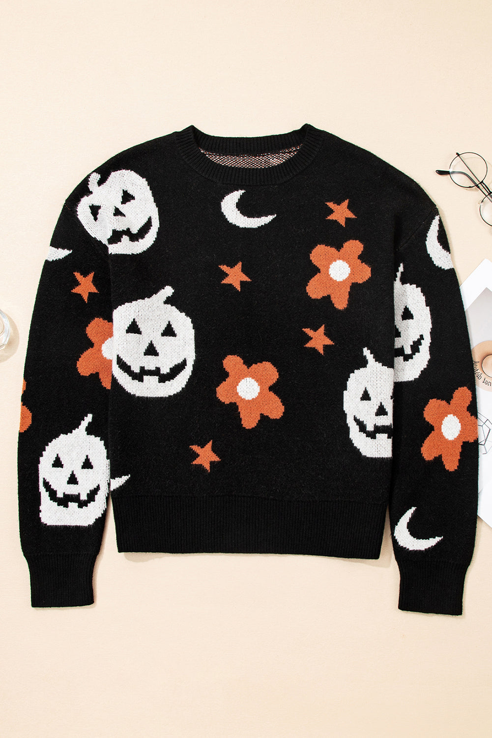 Halloween Mythical Night Drop Shoulder Sweater