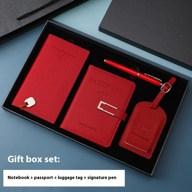 Multiple Card Slots Passport Jacket Leather Travel Agency Luggage Tag Notebook Suit