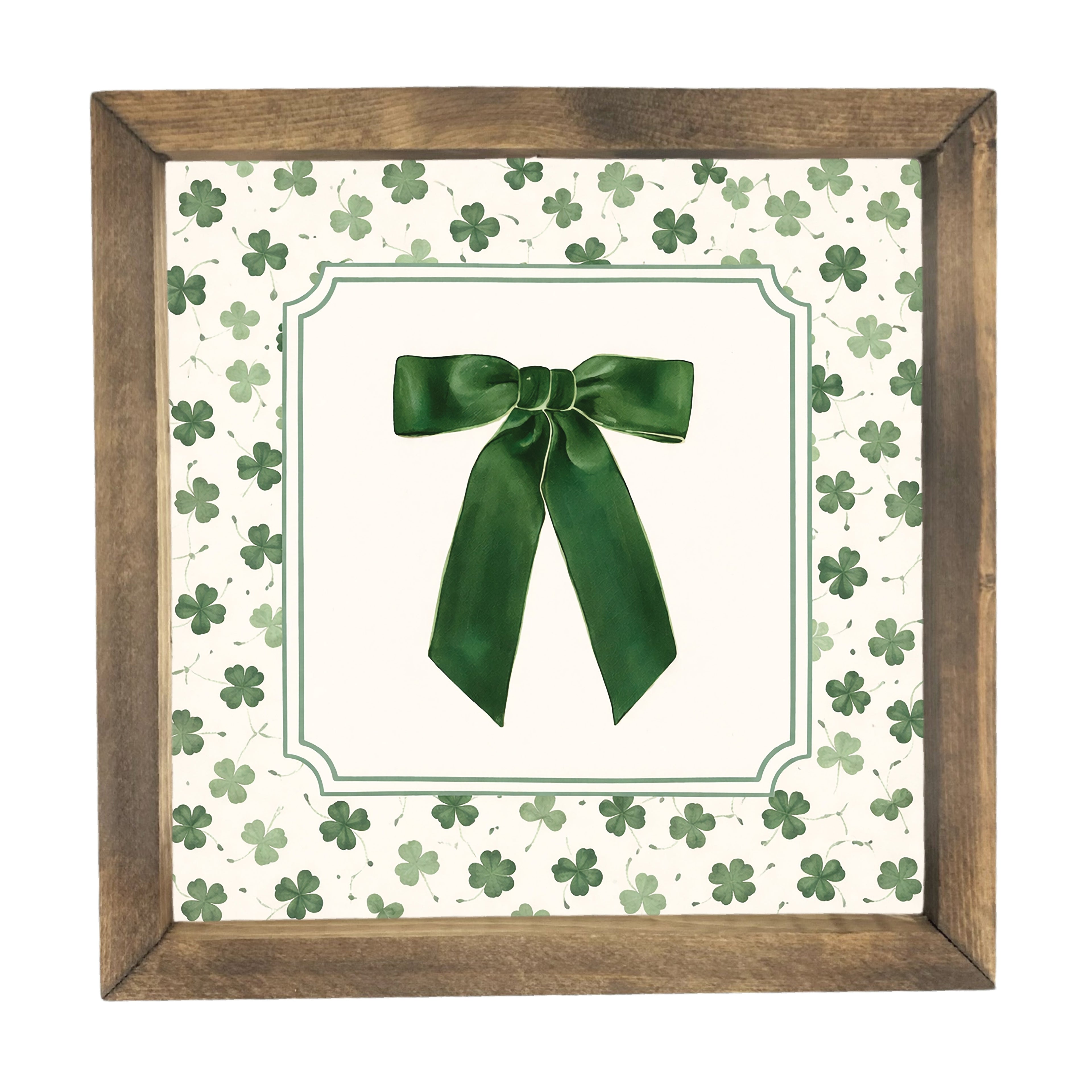 Shamrock Bow Framed Art