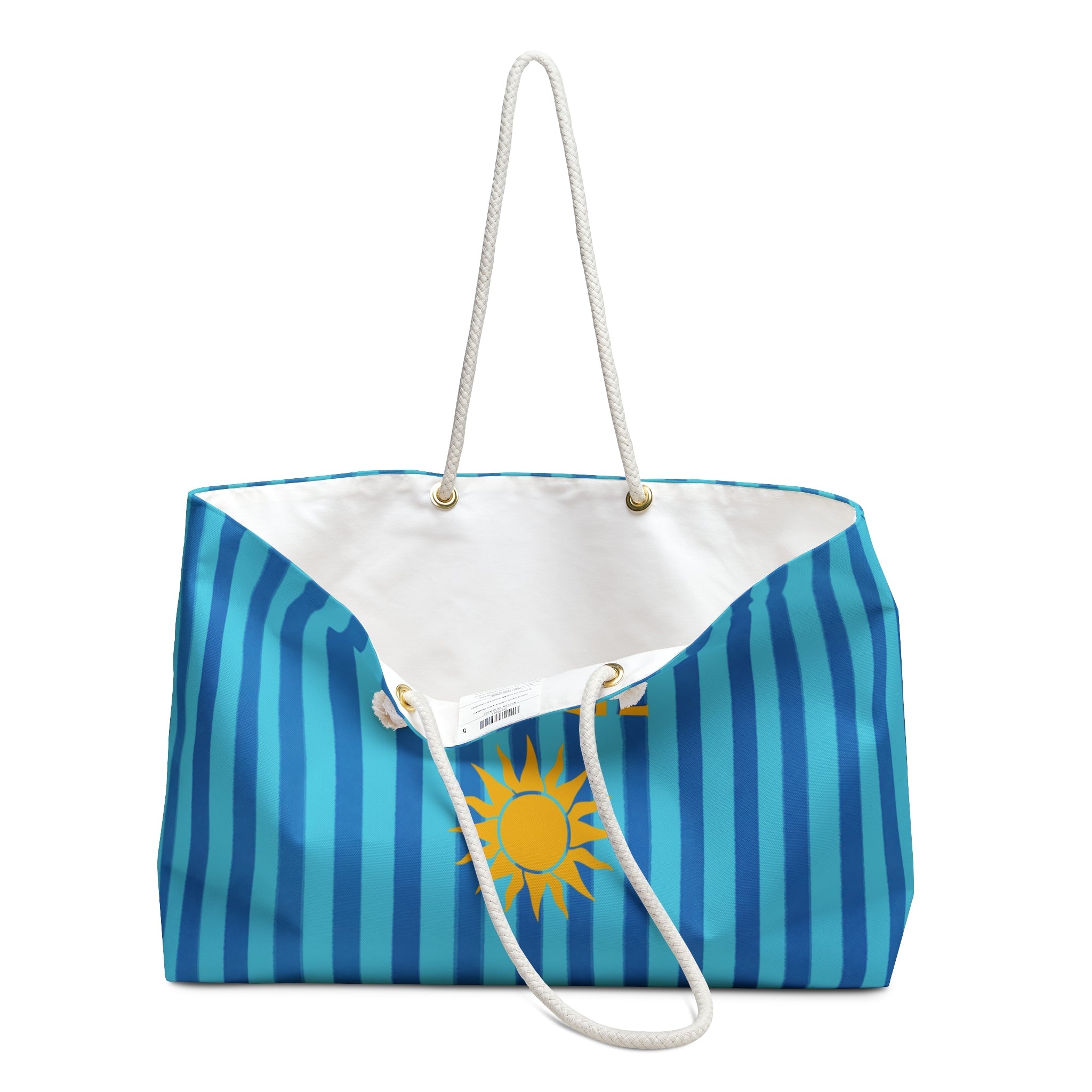 SOLEIL Oversized Aqua Blue Weekender Bag — Beach Tote