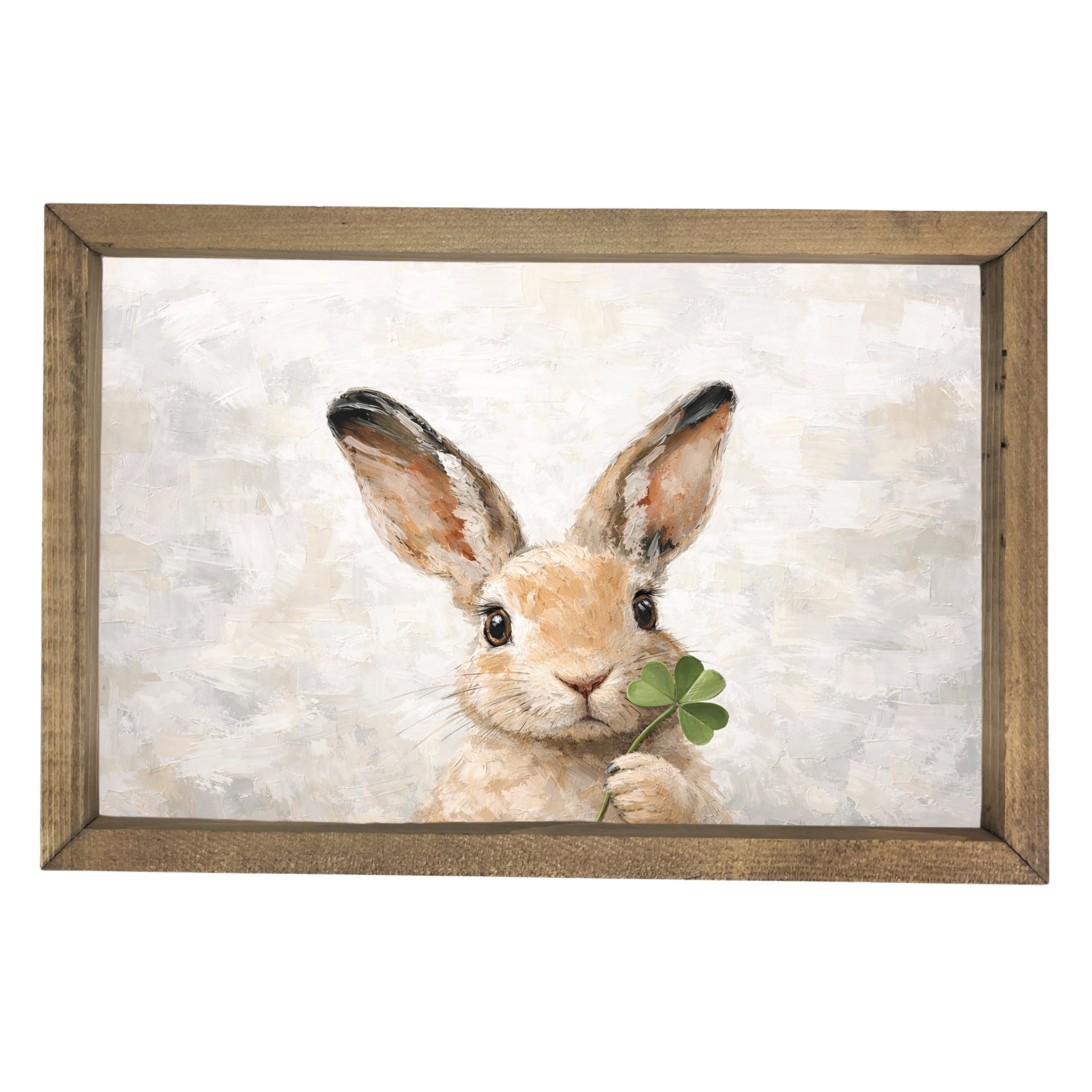 Bunny Shamrock Framed Art