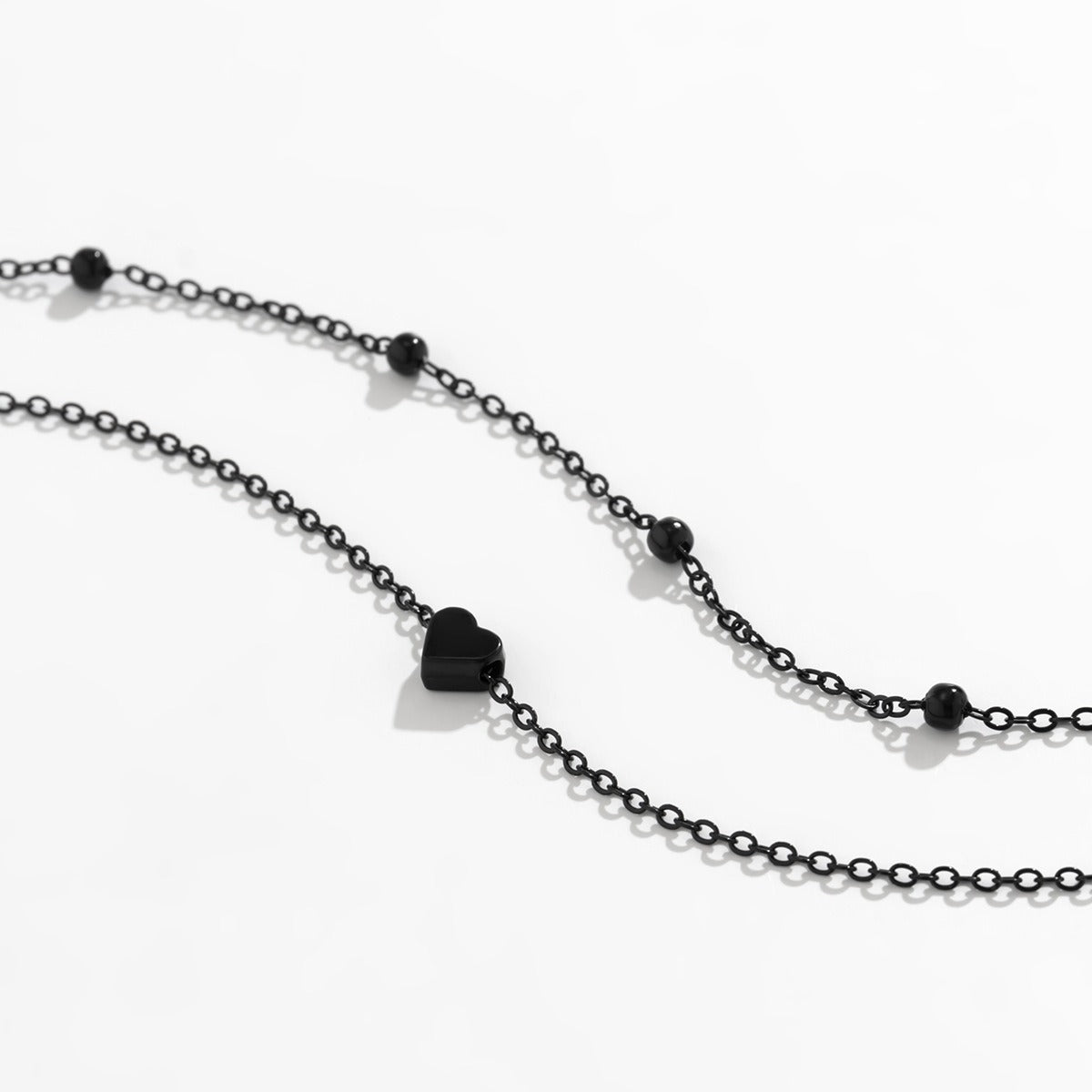 Light luxury fashion imitation pearl heart anklet