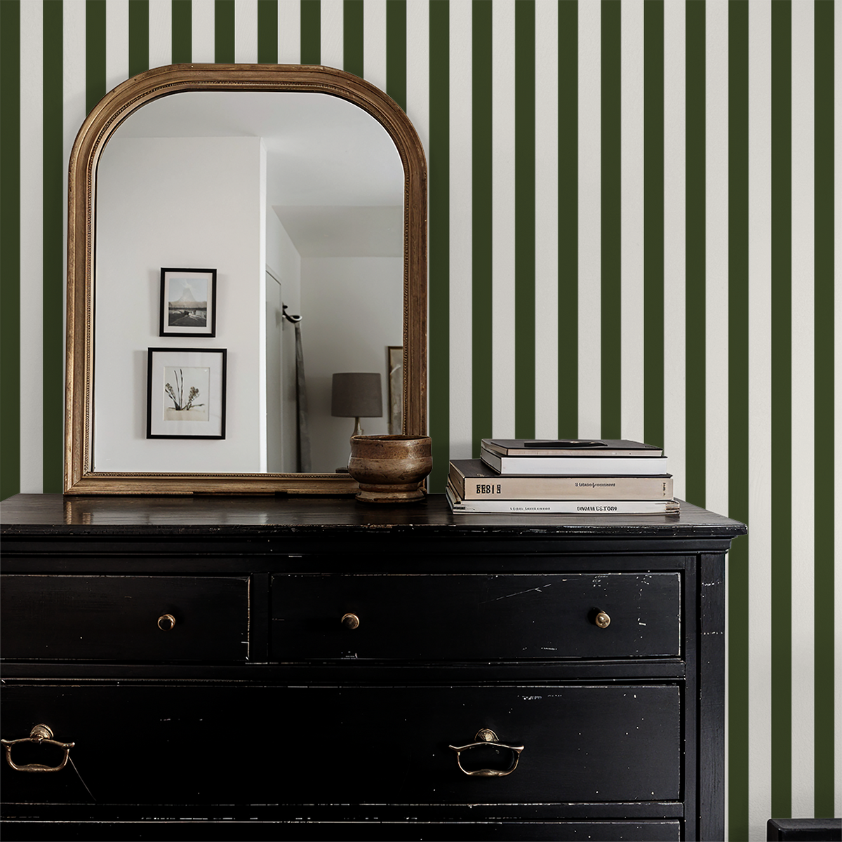 Landis Lane (Dark Green) Wallpaper