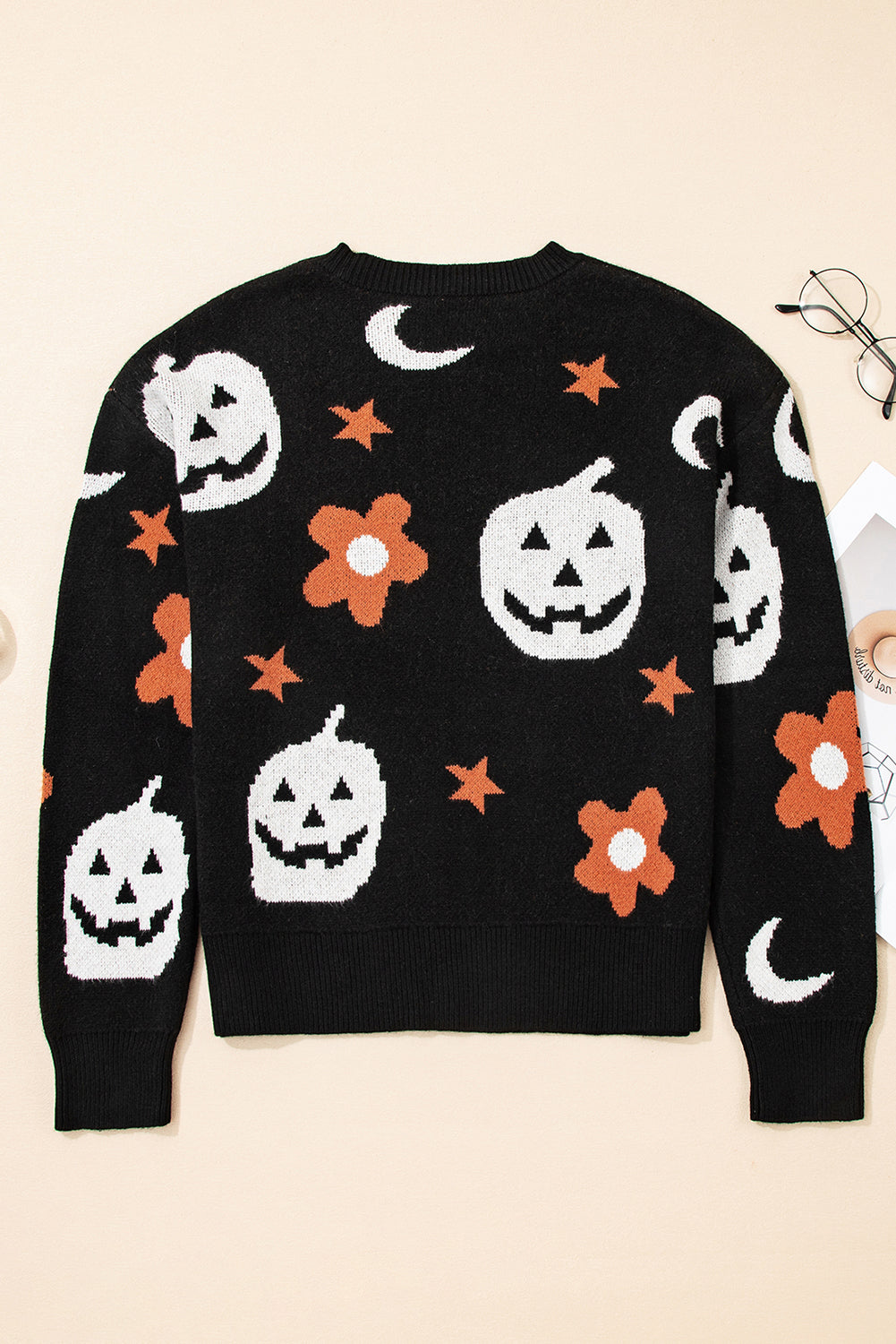 Halloween Mythical Night Drop Shoulder Sweater