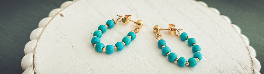 Beautiful Turquoise Hoops