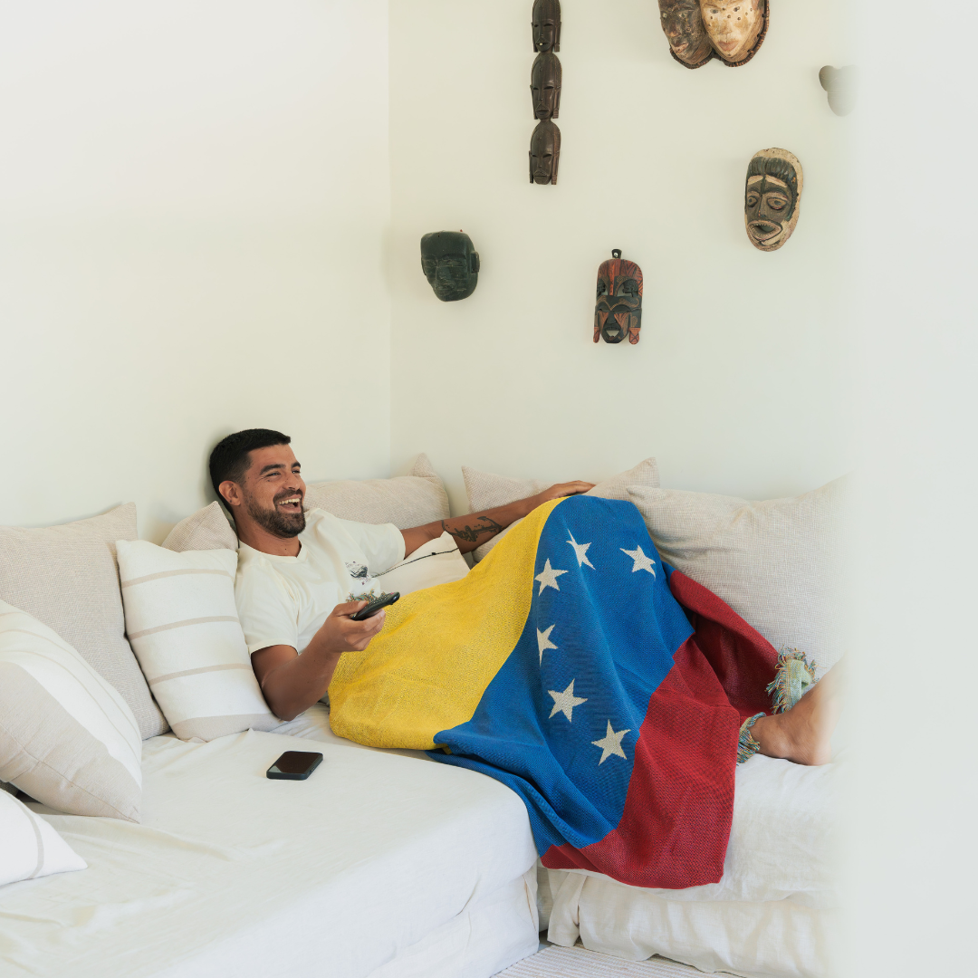 Venezuela 7 Stars Flag Woven Throw Blanket